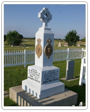 The N.W.M.P. monument marker, Union Cemetery, Fort Macleod