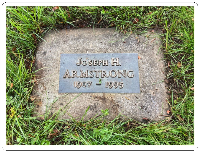 Grave marker of Joseph H. Armstrong, Royal Oak Burial Park, Victoria, BC